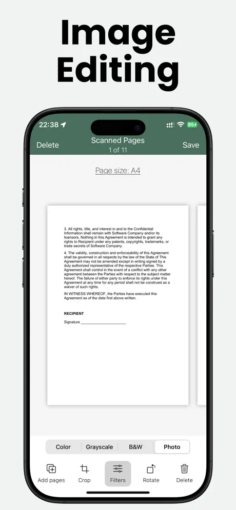 Scan documents to sign electronically